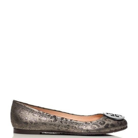 Tory Burch Shoes - Tory Burch Reva Flats Grey/Sliver Cheetah Print